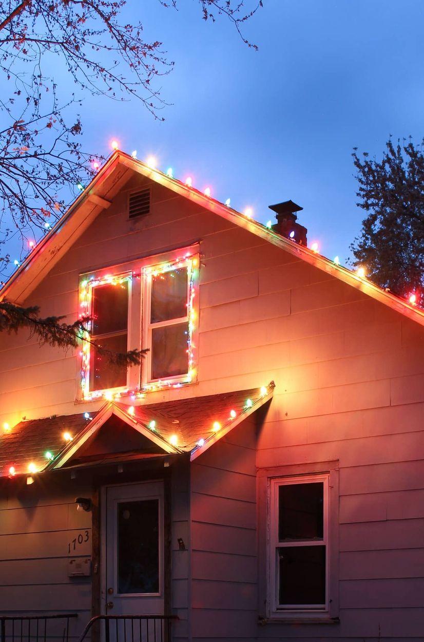 holiday light installation