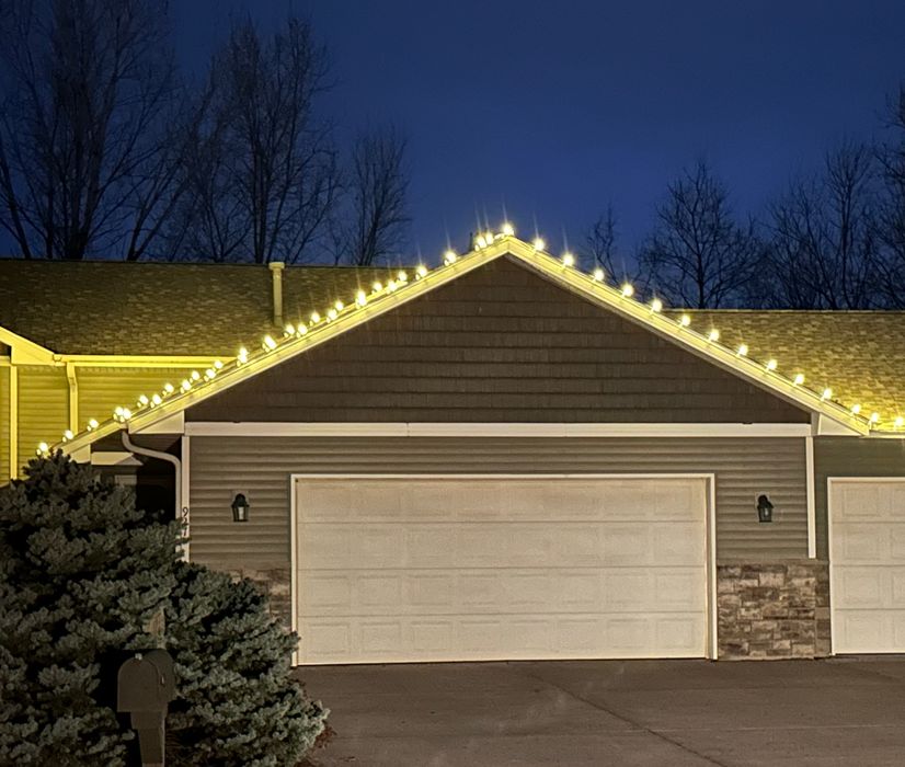 holiday light installation