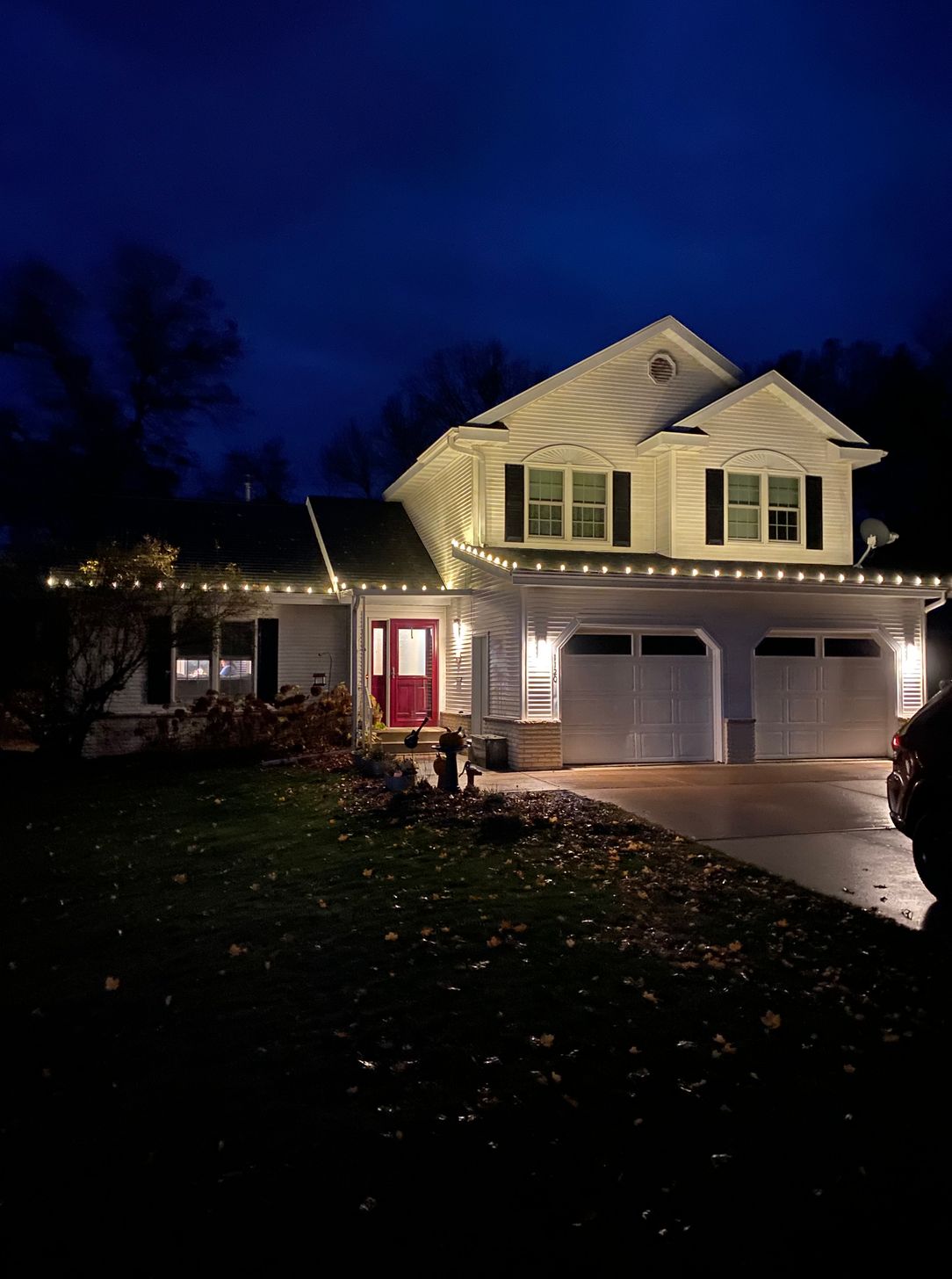 holiday light installation